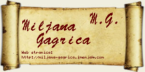 Miljana Gagrica vizit kartica